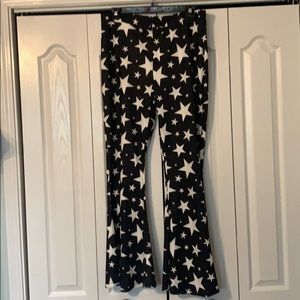 Lucky and blessed flare star pants